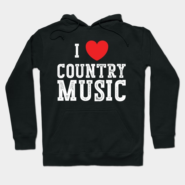 I Love Country Music Hoodie by Emma